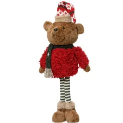 KAEMINGK Ourson de Noël déco (H54 cm) Pippin à la montagne Rouge