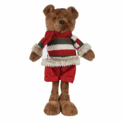 KAEMINGK Ourson de Noël (H36 cm) Carlito et son écharpe Rouge New
