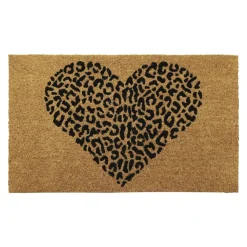 LUANCE Paillasson Coco (45 x 75 cm) Leopard Noir Best