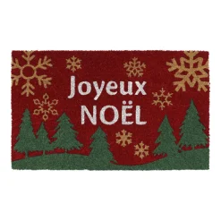 LUANCE Paillasson de Noël coco (45 x 75 cm) Joyeux Noël et vert Rouge Clearance