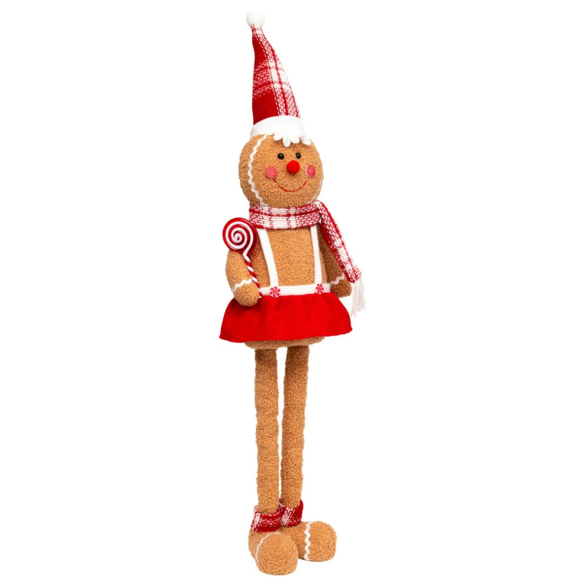 Pain d'épices jambes téléscopiques (H89 cm) Miss Noël Marron clair Discount