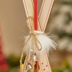 Paire de ski à suspendre en bois (H17 cm) Manigod Naturel Hot