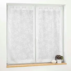 DOUCEUR D'INTERIEUR Paire de voilages à passants (60 x 160 cm) Karla Blanc Hot