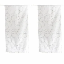 ENJOY HOME Paire de voilages brodés passe-tringle (60 x 90 cm) Galet Gris Online