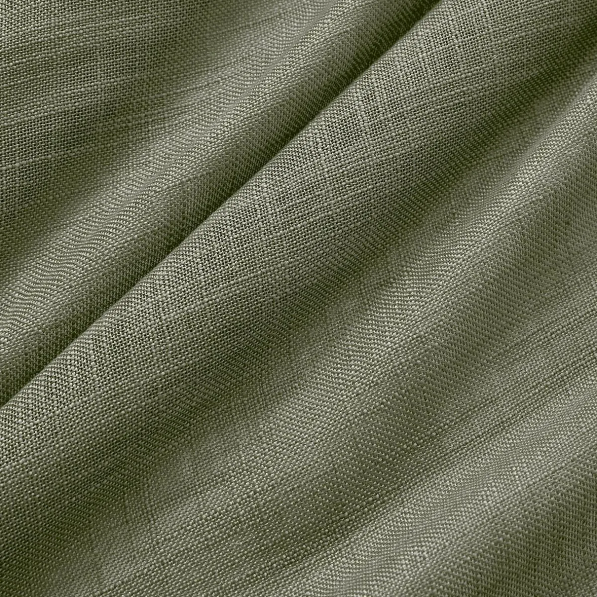 EMINZA Paire de voilages passe-tringle effet lin (70 x 200 cm) Robin Vert romarin Clearance