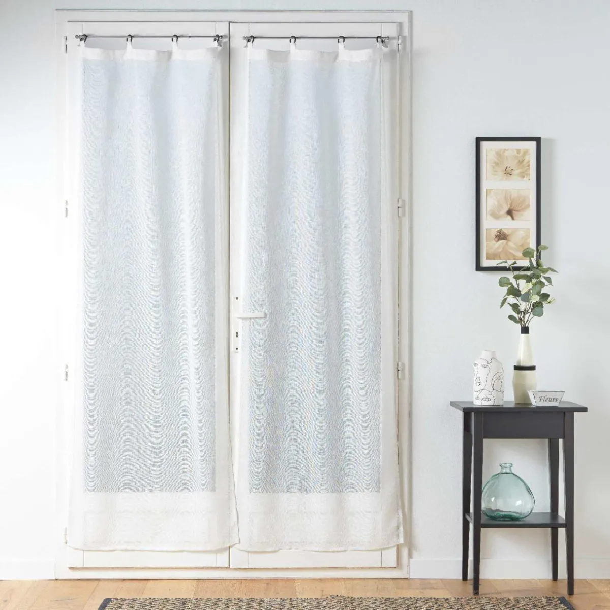 douceur d'intu017drieur Paire de voilages tissés oeillets (70 x 200 cm) Davina Blanc Hot