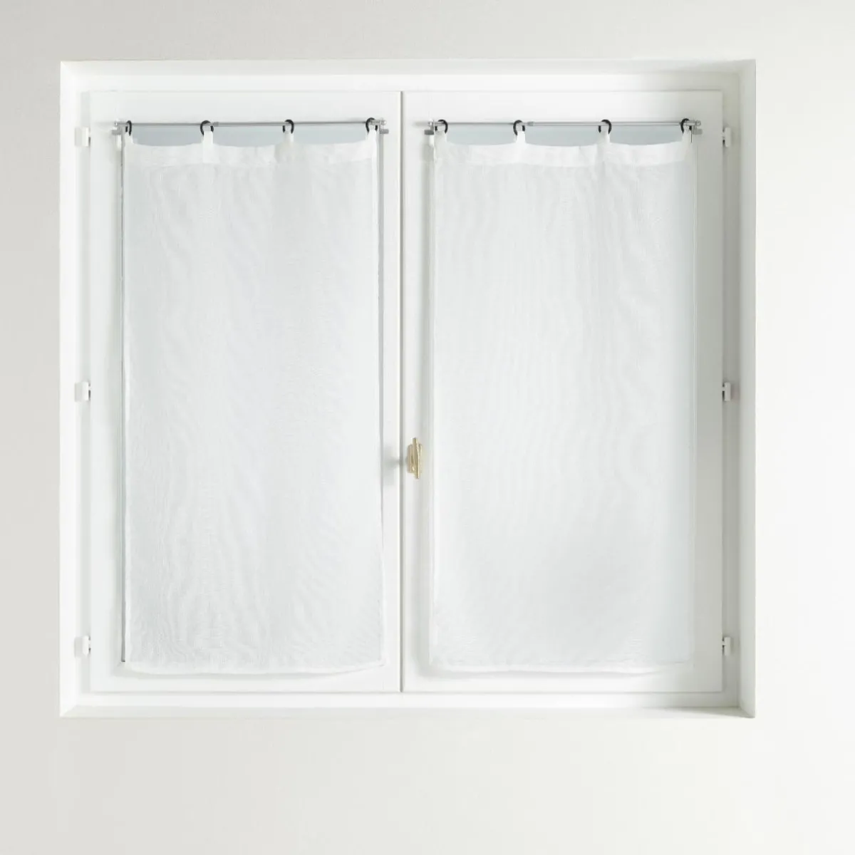 douceur d'intu017drieur Paire de voilages tissés oeillets (60 x 120 cm) Davina Blanc Outlet