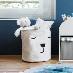 Atmosphera createur d'interieur for kids Panier à jouets (H40 cm) Bouclette Blanc Clearance