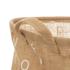 Atmosphera createur d'interieur for kids Panier à jouets jute (35 x 49 cm) Alphabet Beige New
