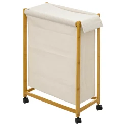ATMOSPHERA Panier à linge à roulettes (55 x 28 x 80 cm) Livo Beige New