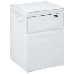 ATMOSPHERA Panier à linge pliable (36 x 36 x 55 cm) Colorama Blanc Outlet