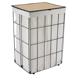 TENDANCE Panier à linge pliable (H60 cm) Industriel Ecru Online