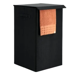 TENDANCE Panier à linge pliable (H60 cm) TissuFlex Noir New