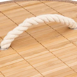 ATMOSPHERA Panier à linge rond Bambou Naturel Sale