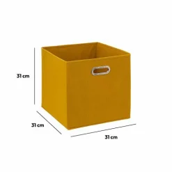 5 Five Simply Smart Panier de rangement (31 x 31 cm) Helena Jaune moutarde Hot