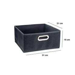 ATMOSPHERA Panier de rangement (31 x 15 cm) Helena Gris New