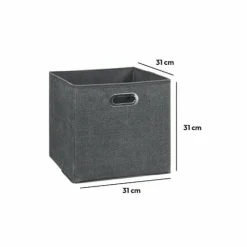 ATMOSPHERA Panier de rangement (31 x 31 cm) Helena Gris Outlet