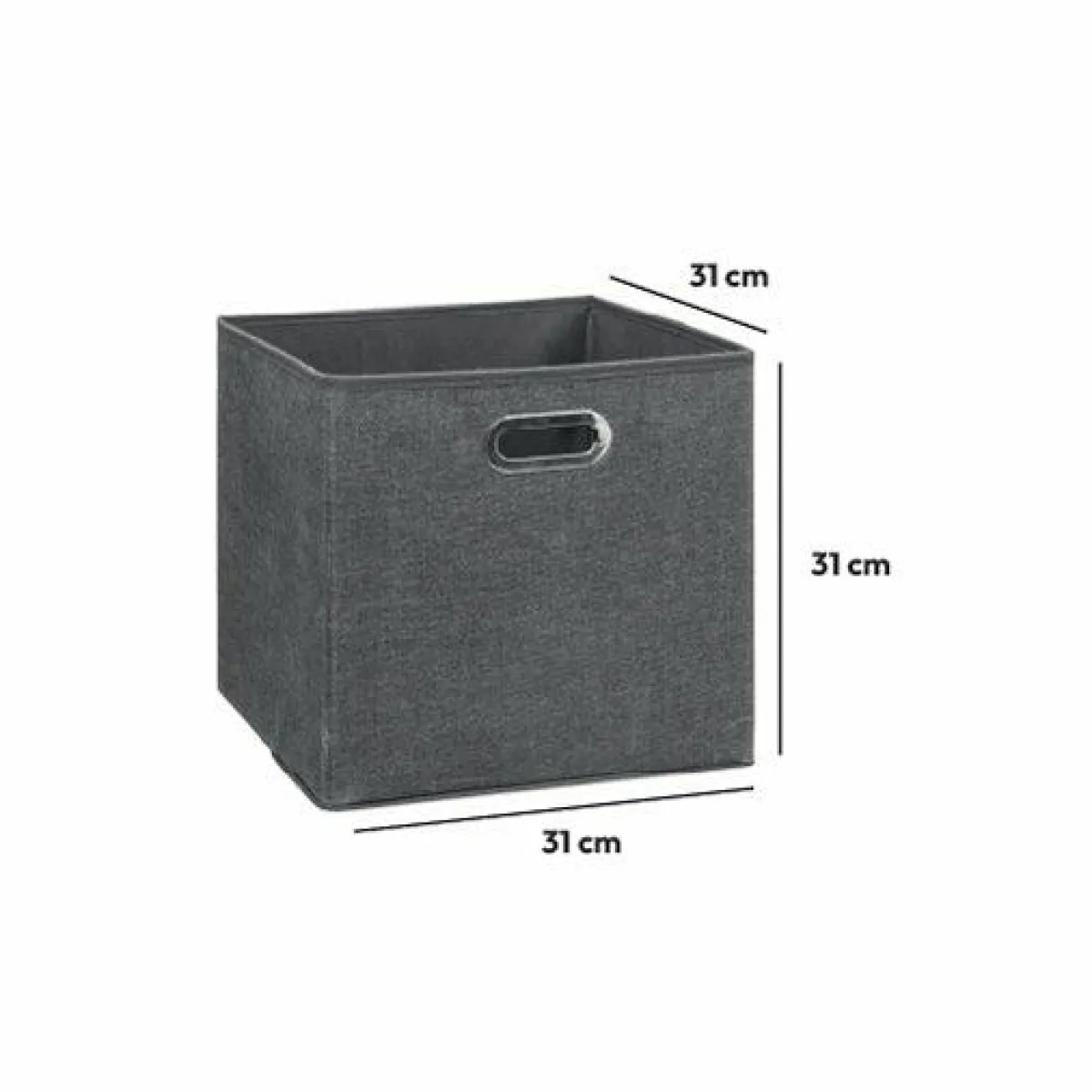 ATMOSPHERA Panier de rangement (31 x 31 cm) Helena Gris Outlet