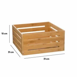 ATMOSPHERA Panier de rangement (31 x 31 x H15 cm) Siao Naturel Outlet