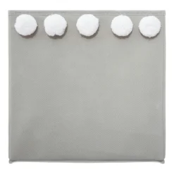 ATMOSPHERA Panier de rangement enfant (29 x 29 cm) 5 Pompons Gris Outlet