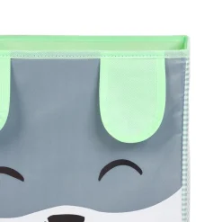 OSTARIA Panier de rangement enfant (29 x 29 cm) Lapin Vert Discount