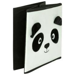 Atmosphera cru017dateur d'intu017drieur for kids Panier de rangement enfant velours (29 x 29 cm) Panda Noir Clearance