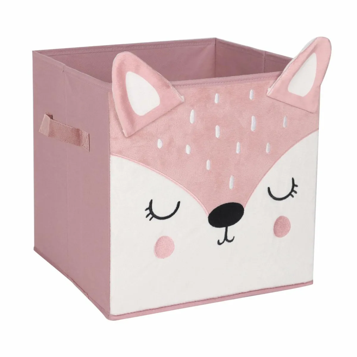 ATMOSPHERA Panier de rangement enfant (29 x 29 cm) Biche Rose Hot