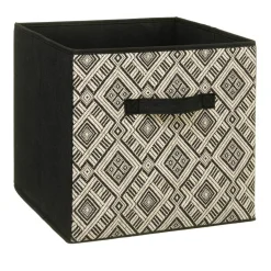 ATMOSPHERA Panier de rangement Ethnique et blanc Noir Clearance