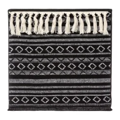 ATMOSPHERA Panier de rangement Ethnique Noir Discount