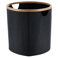 TENDANCE Panier de rangement rond et pliable Purebamboo Noir Clearance