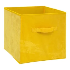 ATMOSPHERA Panier de rangement Velouria Jaune Clearance