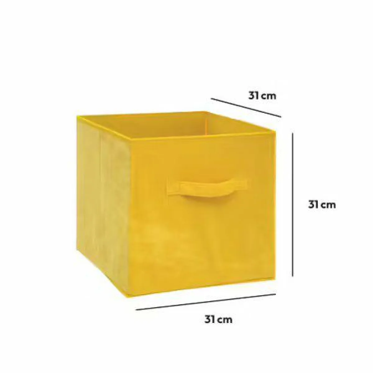 ATMOSPHERA Panier de rangement Velouria Jaune Clearance