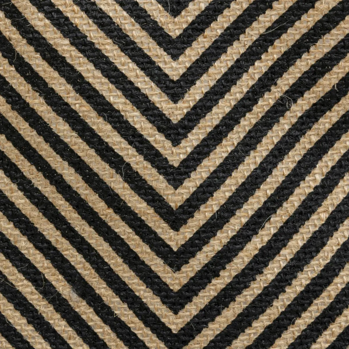 ATMOSPHERA Panier en jute (32 x 32 cm) Valy Noir