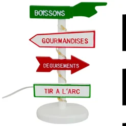 JJA Panneau de direction lumineux Fête foraine (H11 cm) pour village Multicolore Best