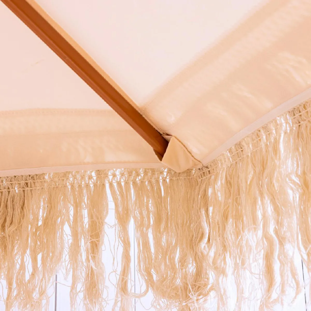 #N/A Parasol de jardin rond à franges (D2 m) Valparaiso Ecru Sale