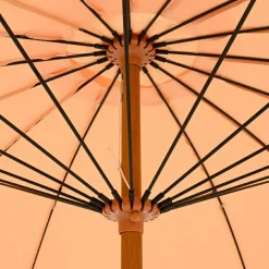 KAEMINGK Parasol de jardin rond à franges (D2.5 m) Mexico Rose Pêche Best