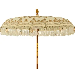 KAEMINGK Parasol de jardin rond à franges (D2 m) Jaipur Crème et dorure Beige Sale