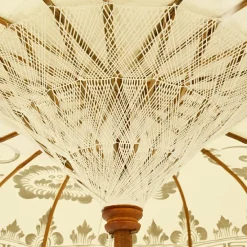 KAEMINGK Parasol de jardin rond à franges (D2 m) Jaipur Crème et dorure Beige Sale
