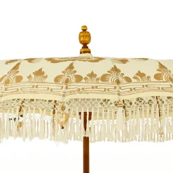 KAEMINGK Parasol de jardin rond à franges (D2 m) Jaipur Crème et dorure Beige Sale