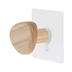 TENDANCE Patère murale adhésive (D5,5 cm) Galet Naturel