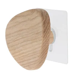 TENDANCE Patère murale adhésive (D9,5 cm) Galet Naturel Outlet