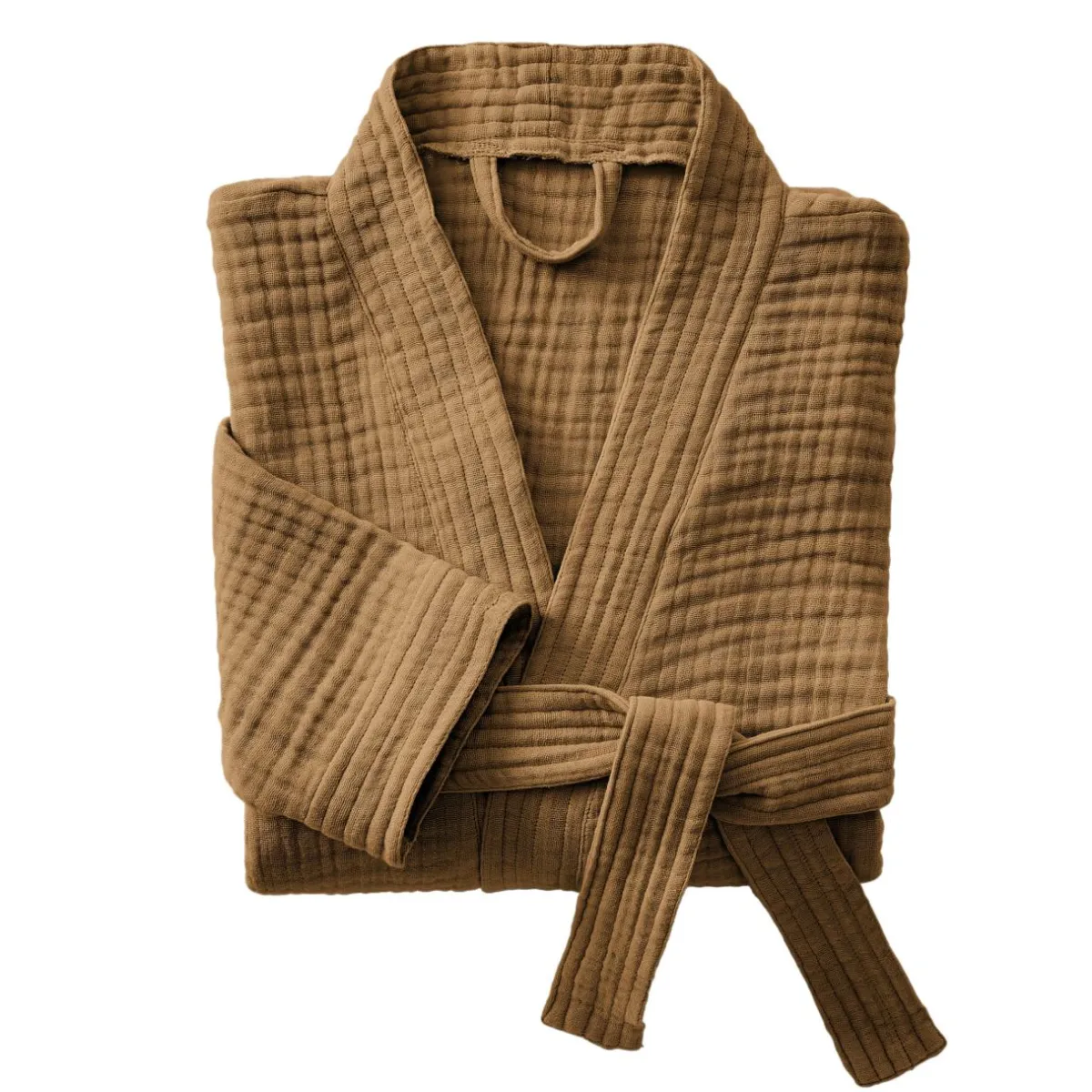 EMINZA Peignoir de bain gaze de coton S/M Gaïa Camel Online