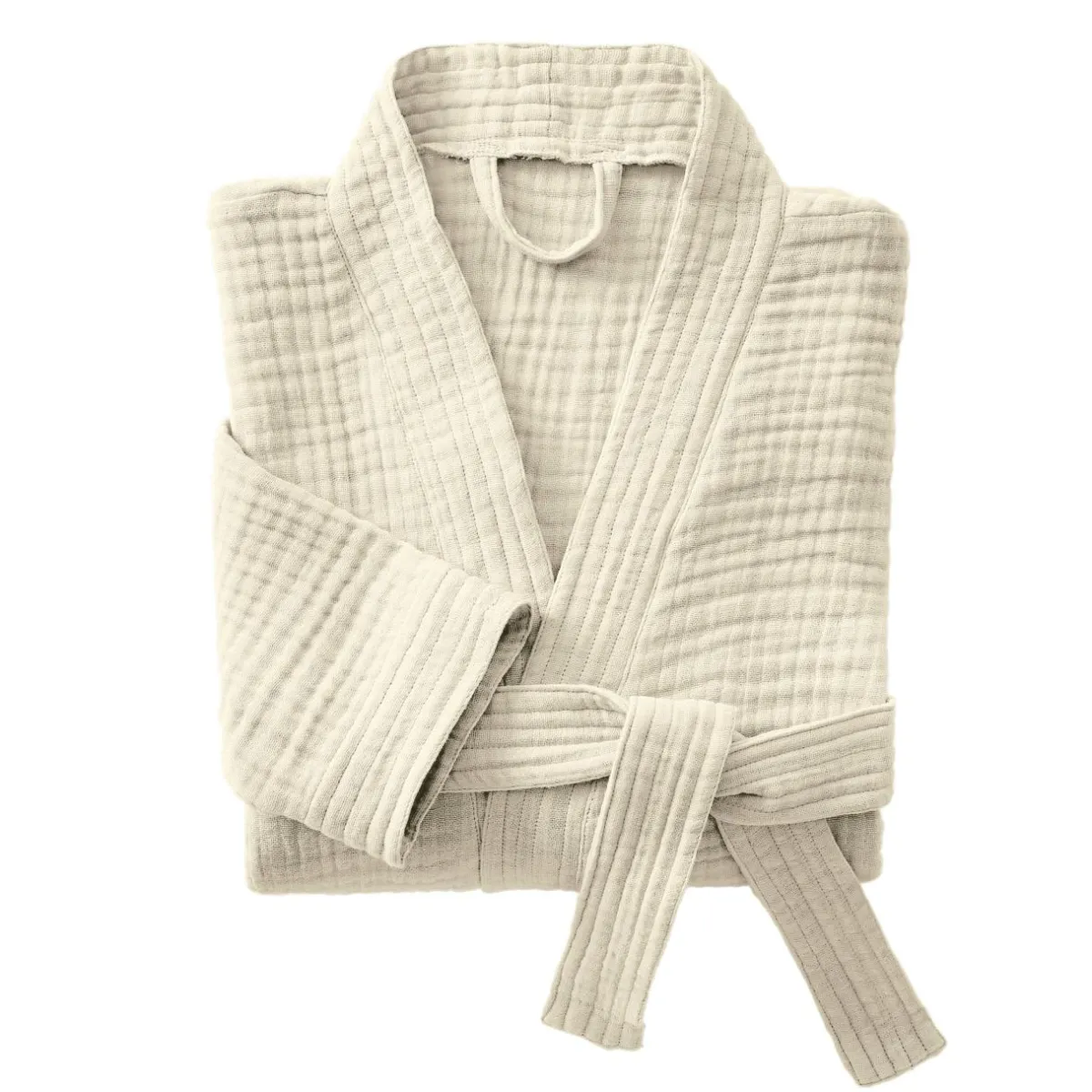 EMINZA Peignoir de bain gaze de coton S/M Gaïa pampa Beige Best