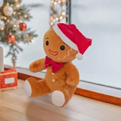 FEERIC LIGHTS Peluche de Noël (H25 cm) Bonhomme Pain d'épice Marron