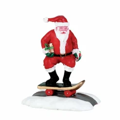 LEMAX Personnage Père Noël en skate Outlet