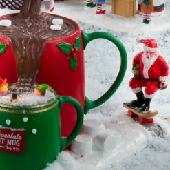 LEMAX Personnage Père Noël en skate Outlet