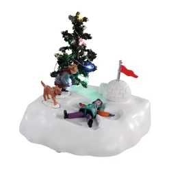 LEMAX Personnages à piles Ailes d'ange dans la neige Discount