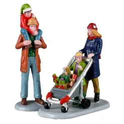 LEMAX Personnages Shopping en famille pour les fêtes de fin d'année Hot
