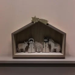 KAEMINGK Petite crèche de Noël en bois (H27 cm) Sainte-Marceline Best