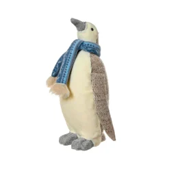 KAEMINGK Pingouin de Noël (H26 cm) Igloo écharpe bleu clair Gris Clearance